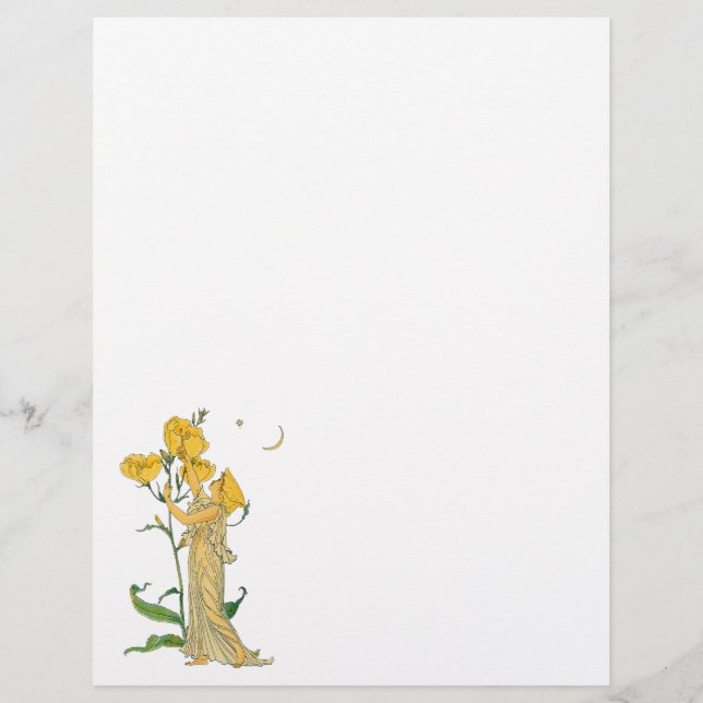 Vintage Märchen, Abend Primrose, Walter Krane Flyer (Vorne)