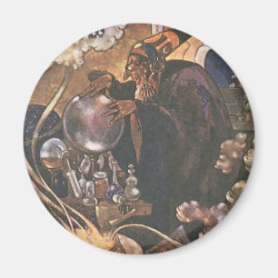 Vintage Märchen, Aladdin und die magische Lampe Magnet