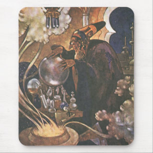 Vintage Märchen, Aladdin und Magic Lamp Mousepad