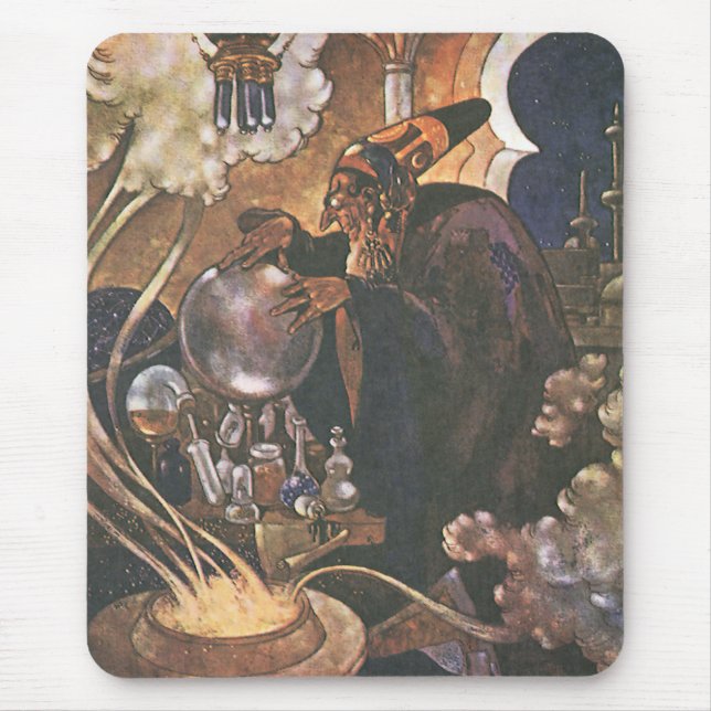 Vintage Märchen, Aladdin und Magic Lamp Mousepad (Vorne)