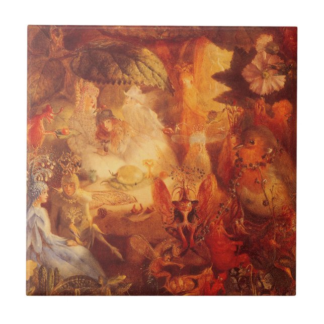 Vintage Märchen Der Gefangene Robin von Fitzgerald Fliese (Vorderseite)