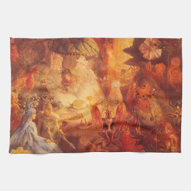 Vintage Märchen Der Gefangene Robin von Fitzgerald Handtuch (Horizontal)