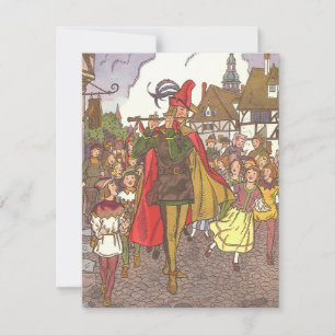 Vintage Märchen Der Rattenfänger von Hameln von Ha Einladung