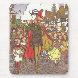 Vintage Märchen Der Rattenfänger von Hameln von Ha Mousepad