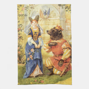 Vintage-Märchen, Die Schöne und das Biest Handtuch