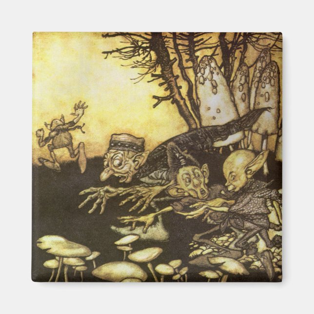 Vintage Märchen, Gruppe der Arbeiter von Rackham Magnet (Vorne)