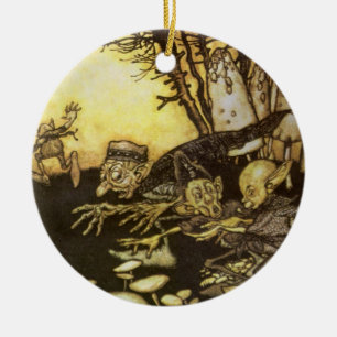 Vintage-Märchen, Gruppe von Arbeitern von Rackham Keramikornament