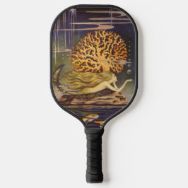 Vintage Märchen, kleine Meerjungfrau im Ozean Cora Pickleball Schläger