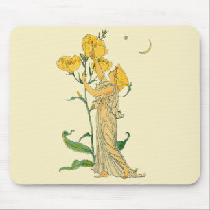 Vintage Märchen, Nachtkerze, Walter Crane Mousepad