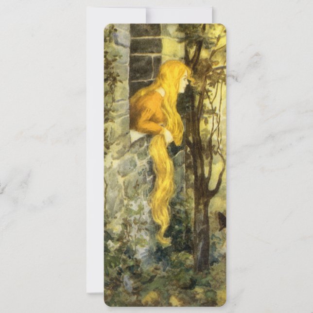 Vintage Märchen, Rapunzel mit Langblonde (Vorderseite)