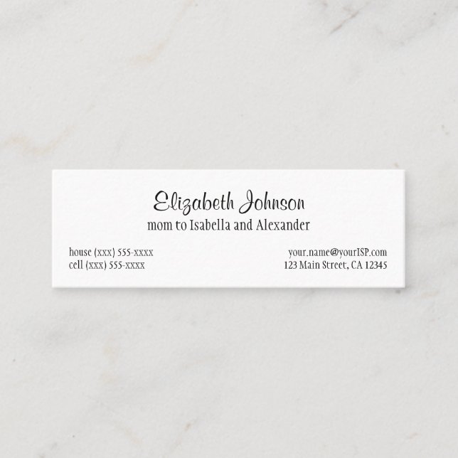 Vintage Märchen, Rapunzel mit Langblonde Telefonnummerkarte (Vorderseite)