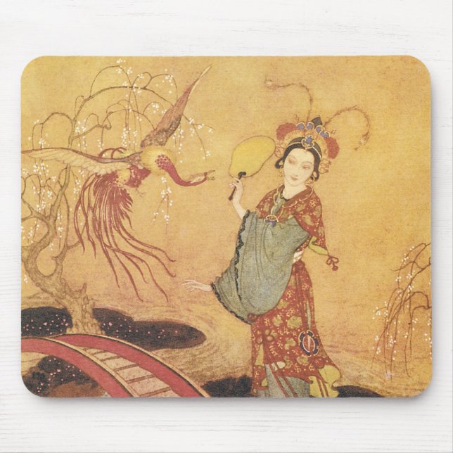 Vintage Märchenprinzessin Badoura, Edmund Dulac Mousepad (Vorne)