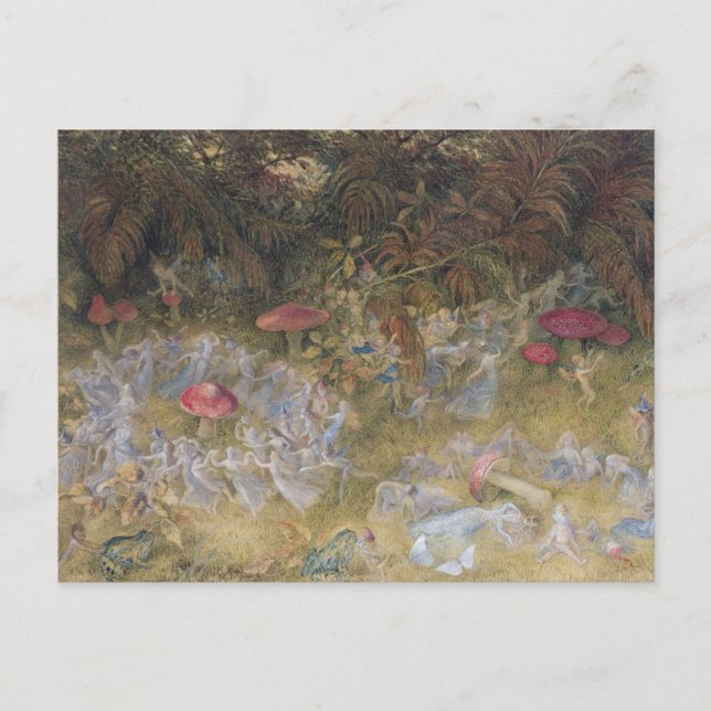 Vintage Märchenringe und -hocker Postkarte (Vorderseite)