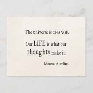 Vintage Marcus Aurelius Universum Lebensveränderun Postkarte