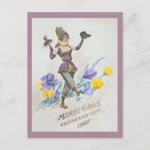 Vintage Mardi Gras Werbemittel Postkarte