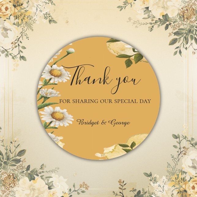 Vintage Margaret Blume Elegante Runder Aufkleber (Von Creator hochgeladen)