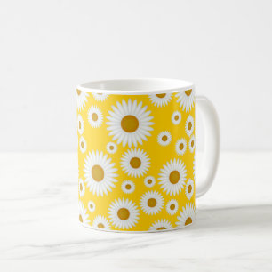 vintage marguerite rétro sunshine mug jaune