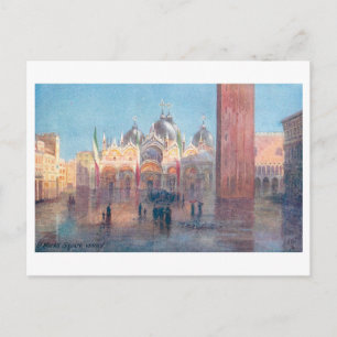Vintage Marktplatz, Venedig, Italien Postkarte