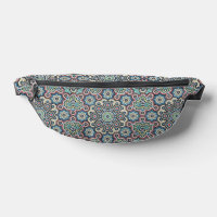 Vintage Marocain Bleu & Motif Turquoise