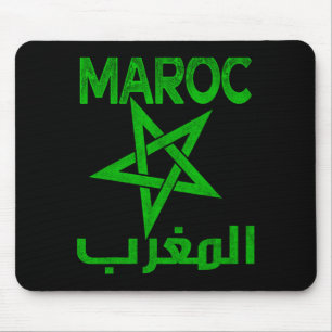 Vintage Marokko I Love Marokko Karte Marokko Fußba Mousepad