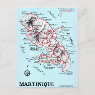 Vintage Martinique Postkartenkarte  Postkarte