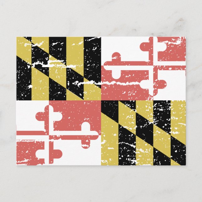 Vintage MARYLAND-Flag Postkarte (Vorderseite)