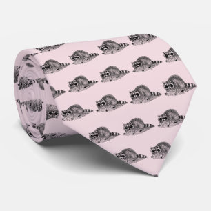 Vintage Masked Raccoon Krawatte