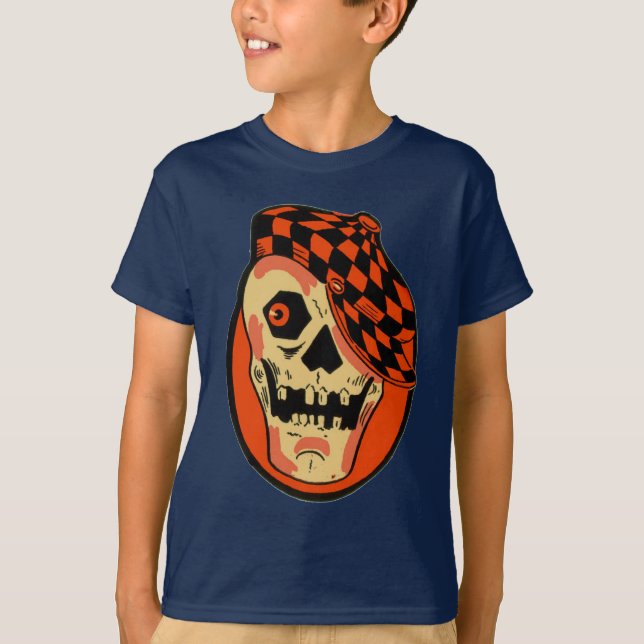 Vintage Maskenmaske Halloween T-Shirt (Vorderseite)