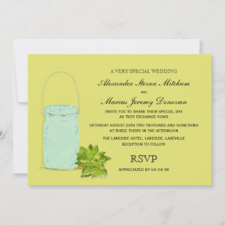Vintage Mason Jar Gay Hochzeit Einladung
