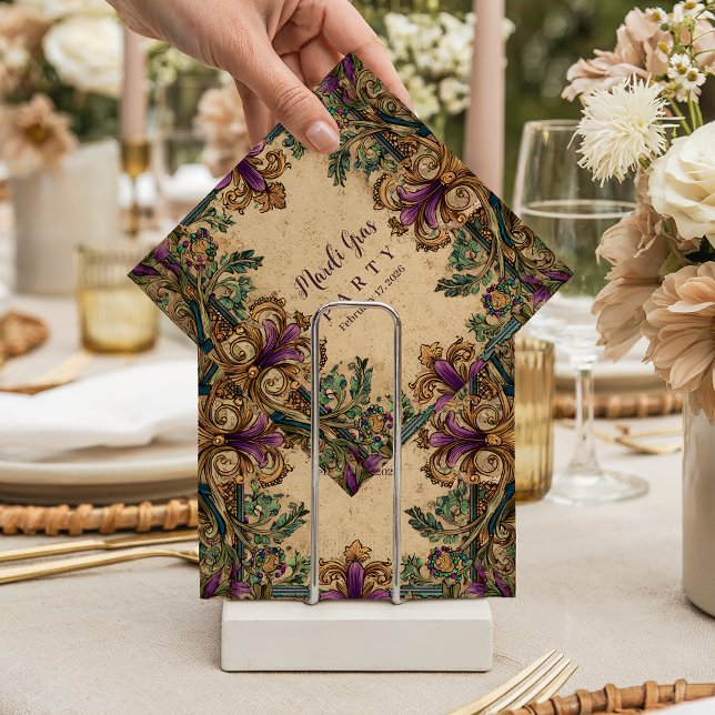 Vintage Masquerade Mardi Gras Elegance Serviette (Von Creator hochgeladen)