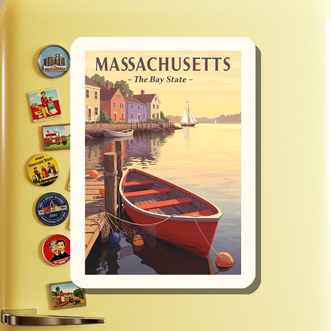 Vintage Massachusetts Magnet (Von Creator hochgeladen)