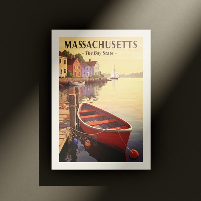 Vintage Massachusetts Postkarte (Von Creator hochgeladen)