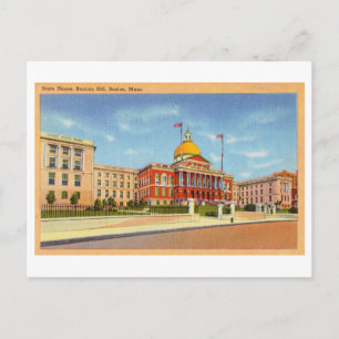 Vintage Massachusetts State House / Kapitol Postkarte