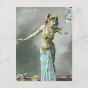 Vintage-Mata-Hari-Postkarte Postkarte