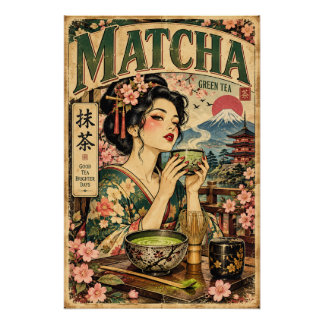 Vintage-Matcha-Plakat Poster