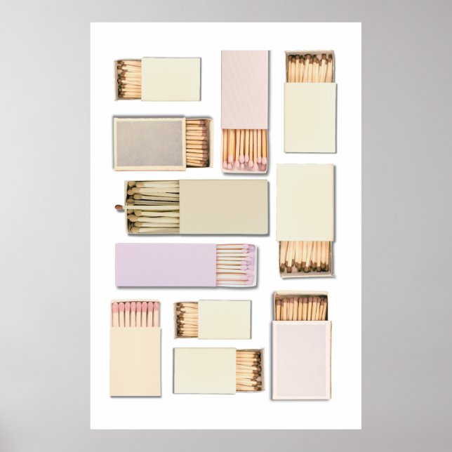 Vintage Matchbox-Vorlage anpassen Poster (Vorne)