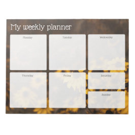 Vintage meadow Weekly Planner Notizblock