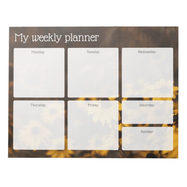 Vintage meadow Weekly Planner Notizblock (Vorderseite)
