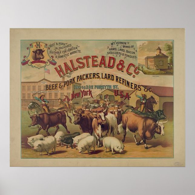 Vintage Meat Packers Poster (Vorne)
