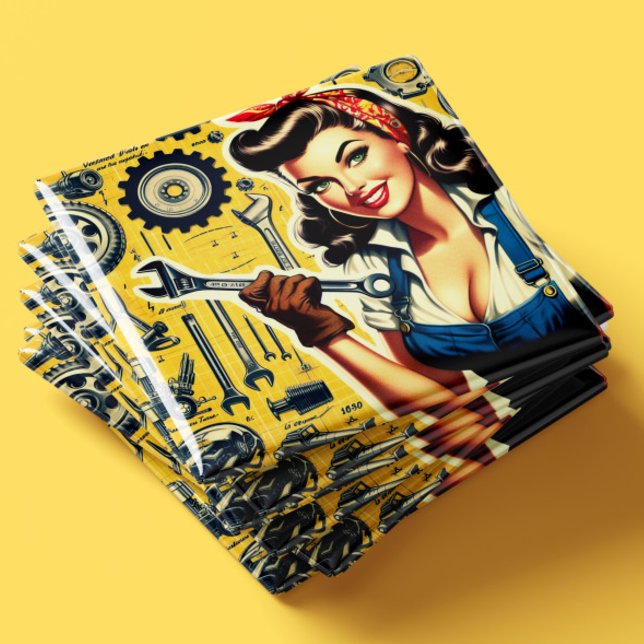 Vintage Mechanic Pin-up Magnet (Von Creator hochgeladen)