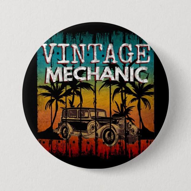 VINTAGE MECHANIKER BUTTON (Vorderseite)
