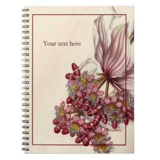 Vintage Medinilla Magnifica Notebook Notizblock