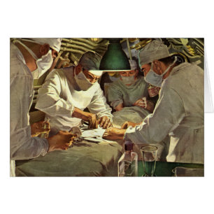 Vintage Medizin, Ärzte Darstellende Operation in d