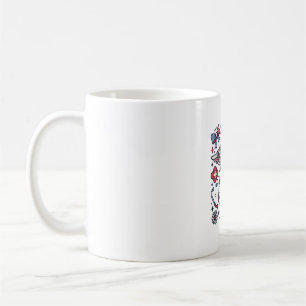 Vintage Medizinischer Caduceus Patriotischer Krank Kaffeetasse