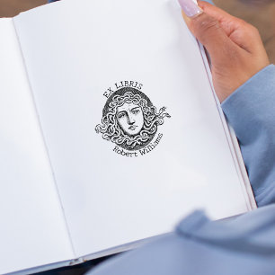 Vintage Medusa Custom Ex Libris, Buch Gummistempel