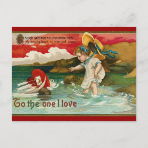 Vintage Meer Valentinstag Geschenk Feiertagspostkarte