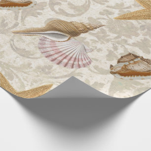 Vintage Meeresmuschel Seestern Strand Geschenkpapier