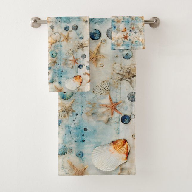Vintage Meeresschätze Badhandtuch Set (Insitu)