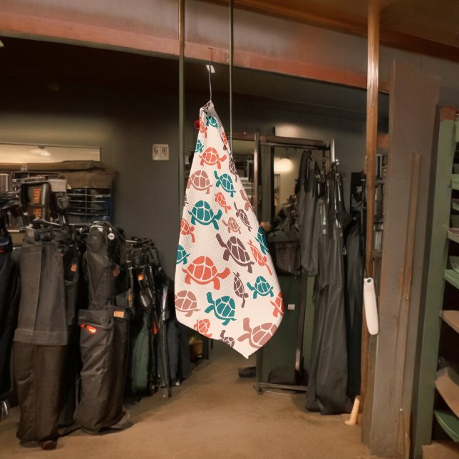 Vintage Meeresschildkröte Golfhandtuch (golf towel)