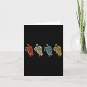 Vintage Meeresschildkröten Tierumweltgeschenk Karte